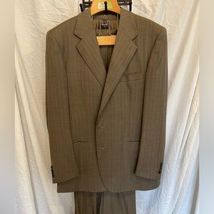 Sulka 3 piece tan suit (Jacket 44L, Pants 36w 32L)